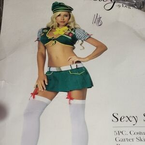 Leg Avenue Green and White Costume Set